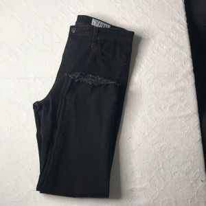 AG Jeans Isabelle High Rise Straight Crop Black 31